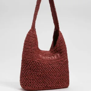 Borsa Hobo in rafia Crochet